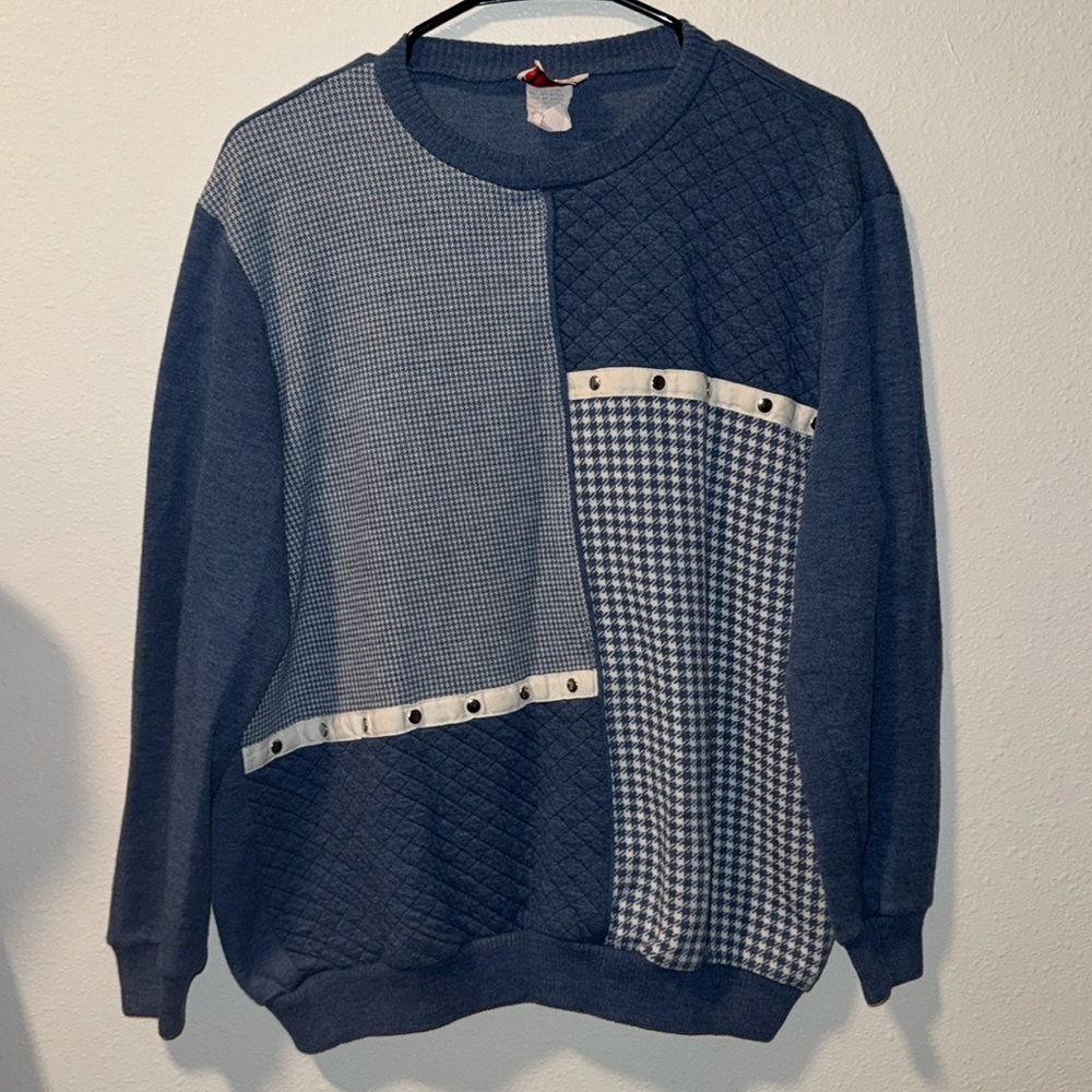 Vintage Americann Collection Funky Retro Blue Sweater